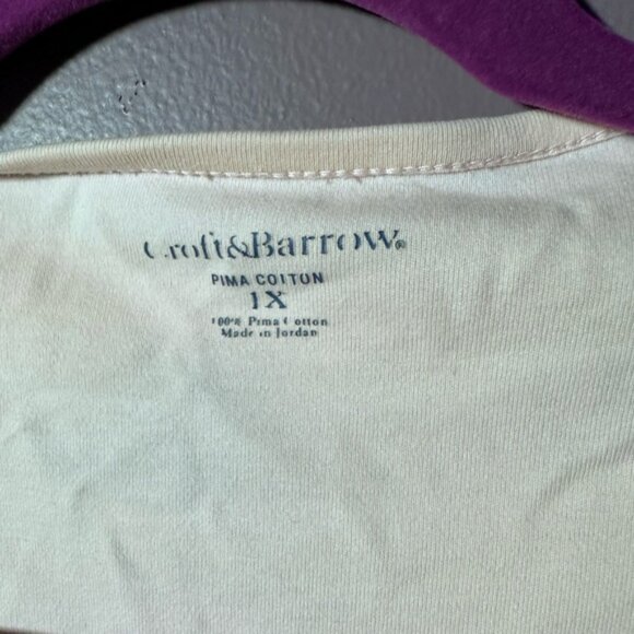 Croft & Barrow Light Pink V-Neck Sweater and TShirt - Picture 5 of 8